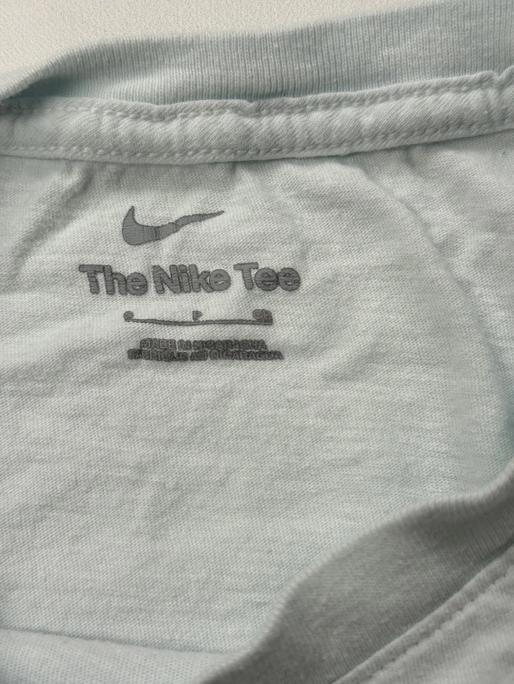 Nike Air Force 1 Graphic Tee Light Blue 90s Retro - Mens S